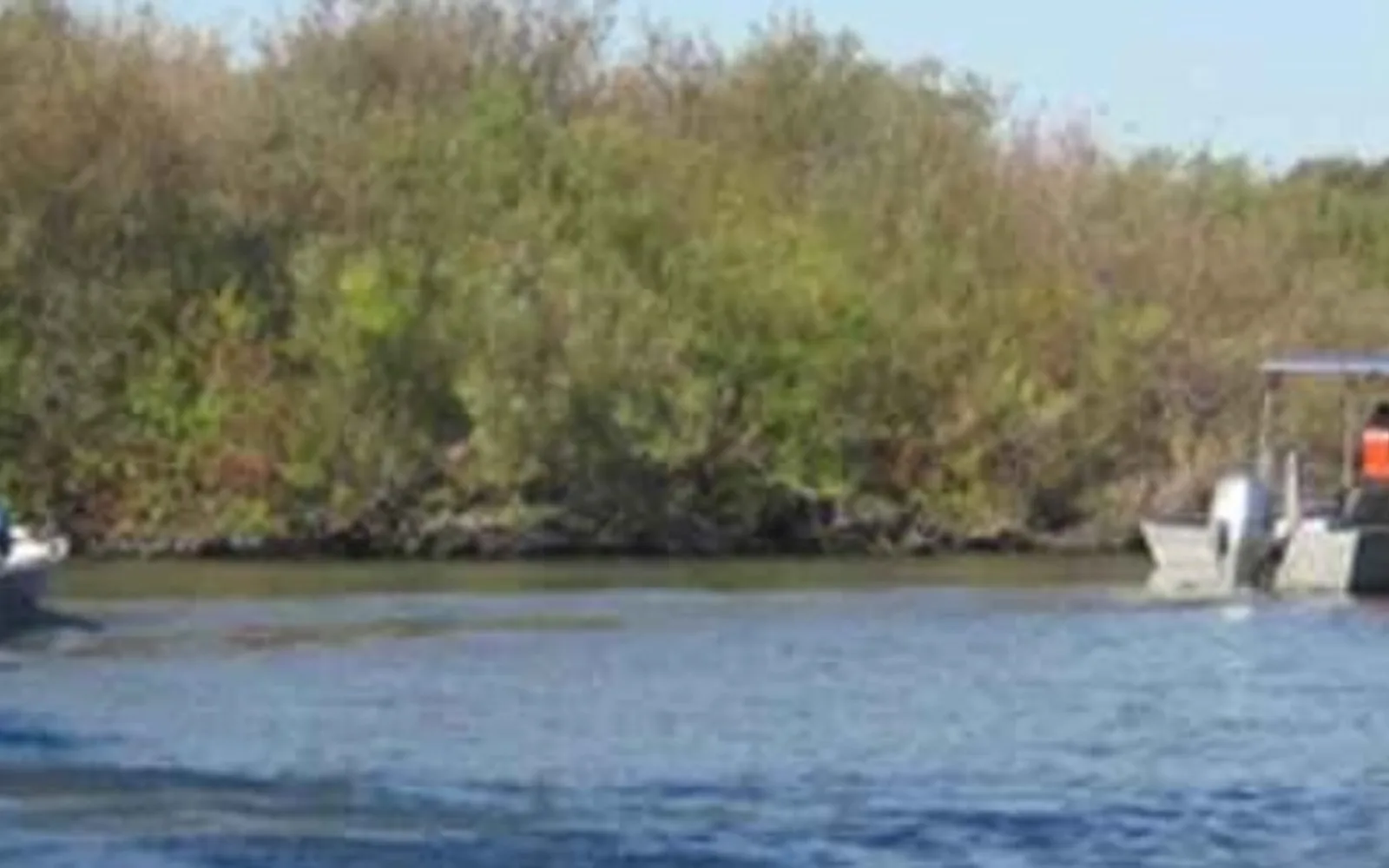 Recreational boats on the water at Liberty Cut on the Sacramento-San Joaquin Delta